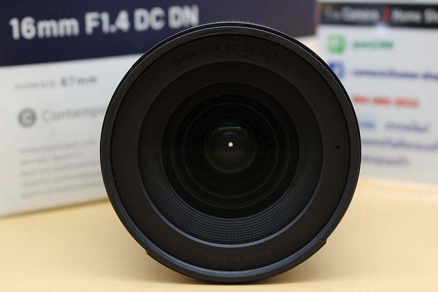 ขาย Lens Sigma 16mm F1.4 DC DN (for Sony) สภาพสวย อดีตประกันศูนย์ ไร้ฝ้า รา อุปกรณ์ครบกล่อง ตัวหนังสือคมชัด  อุปกรณ์และรายละเอียดของสินค้า 1.Lens Sigma 16m